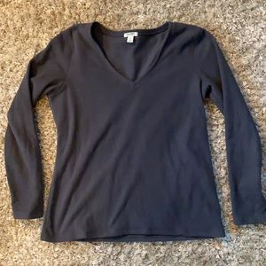 Old Navy Gray Fleece V-Neck Sweatshirt L